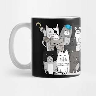 Cats gang, funny cat Mug